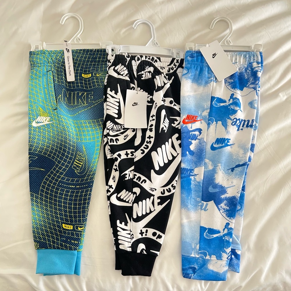 Nike Kids Graphic Jogger Pants - Blue, Black, White